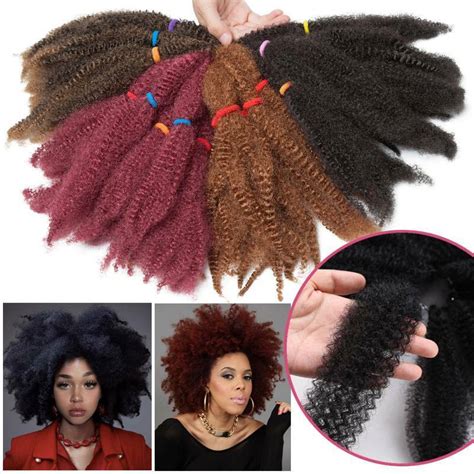 Uk Marley Afro Twist Braiding Braid Hair Extension Kinky Fluffy Crochet As Human Ebay