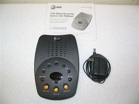 Atandt 1726 Digital Answering System Machine With 3 Mailboxes And Call