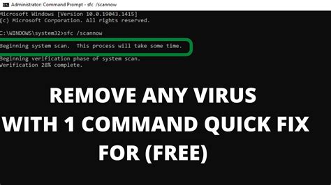 How To Remove Virus From Windows 10 Using Cmd Youtube