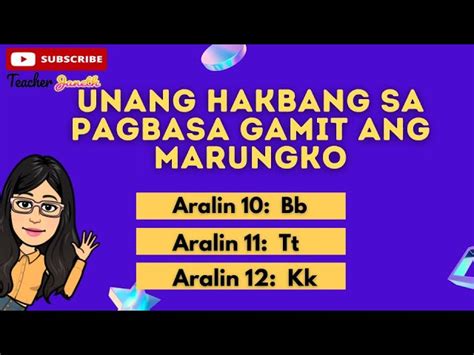 ARALIN UNANG HAKBANG SA PAGBASA GAMIT ANG MARUNGKO Latest