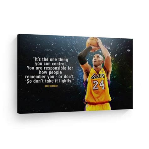 Kobe Bryant Motivational Quote Art Wall Decor Framed Canvas Etsy