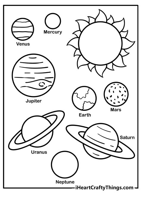 Free Coloring Pages Planets Free Printable Templates