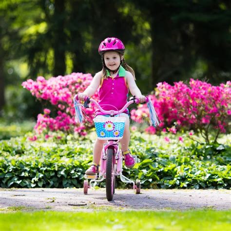 Child Riding Bike Kid On Bicycle Stock Photo Image Of Cyclist