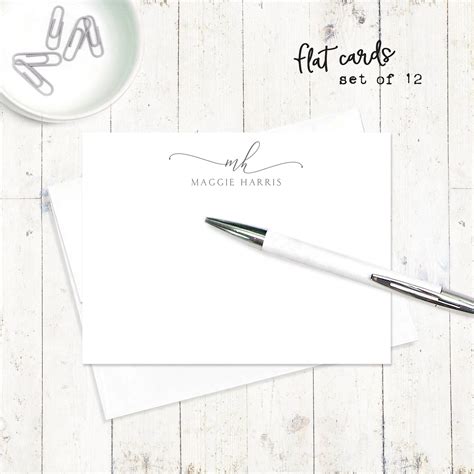 Complete Personalized Stationery Set Exquisite Script Etsy