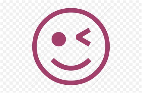 Iconsetc Simple Pink Classic Emoticons Winking Face Icon Happy Emoji