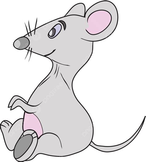 The Grey Mouse Little Isolated Animals Vector Little Isolated