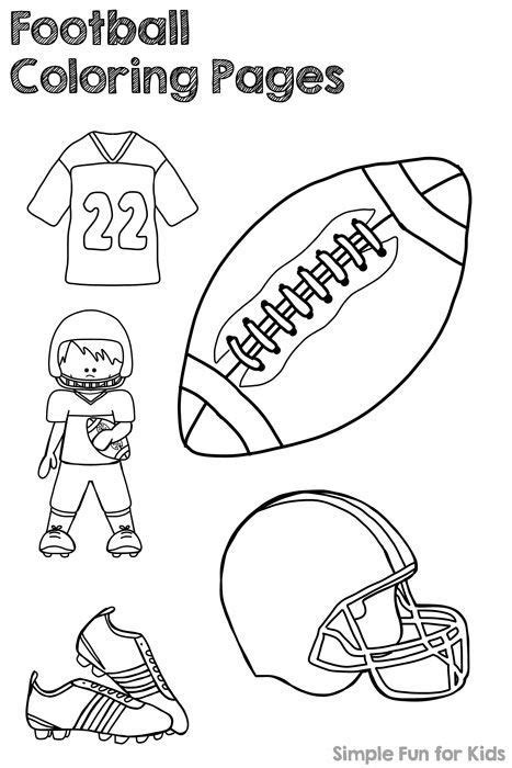 Football Coloring Pages Simple Fun For Kids Football Coloring Pages