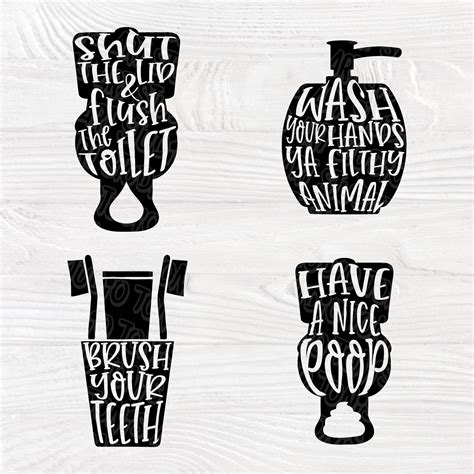 Bathroom Quotes Bundle Svg File