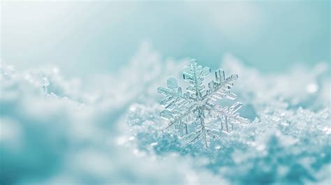 Macro Photography Of Snowflakes Snowflake Closeup Winter Background