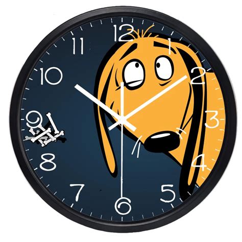 Peep Dog Funny Wall Clock In Wall Clocks From Home And Garden On