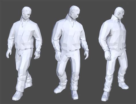 3d model low poly male 05 animated cgtrader