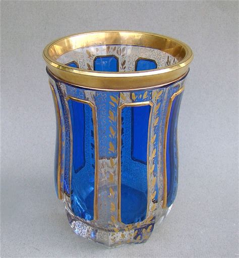 Bohemian Overlaid Glass Beaker By Moser Karlsbad Circa 1920 355017 Uk