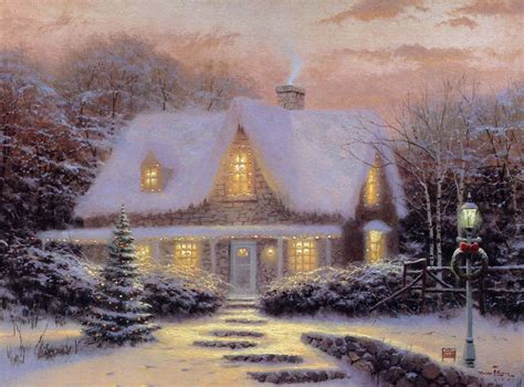 Christmas Cottage Wallpapers Wallpaper Cave
