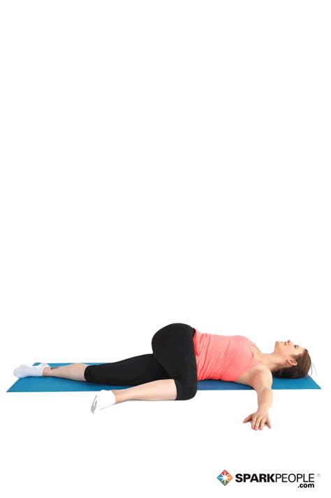 Lying Hip And Glute Stretch Exercise Demonstration Sparkpeople