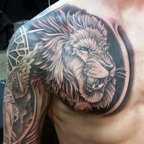 70 Lion Chest Tattoo Designs For Men Fierce Animal Ink Ideas