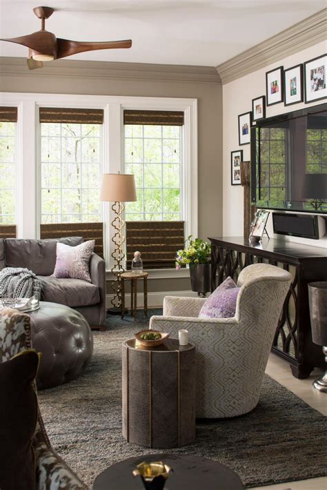 Chic Living Room In Gray And Neutral Tones Hgtv