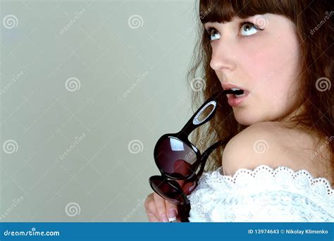 Woman In Sunglass Closeup Stock Image Image Of Human 13974643