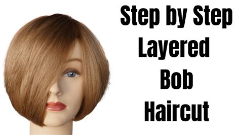 How To Cut A Layered Bob Haircut Tutorial Thesalonguy Youtube