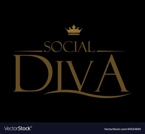Diva Logo Design Royalty Free Vector Image Vectorstock