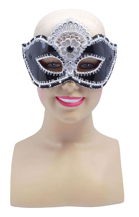 Black Shiny Decorative On Glasses Frame Fancy Dress Masquerade Eye Mask Ebay