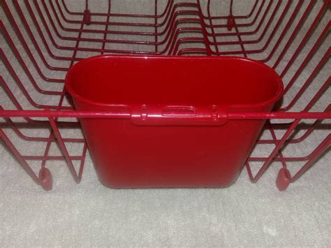 Rubbermaid Retro Red Vintage Dish Drying Rack Kitchen 1980s Plate Cup
