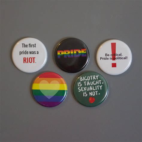 Pride Is Political LGBTQ Pride Pinback Buttons Or Strong Etsy