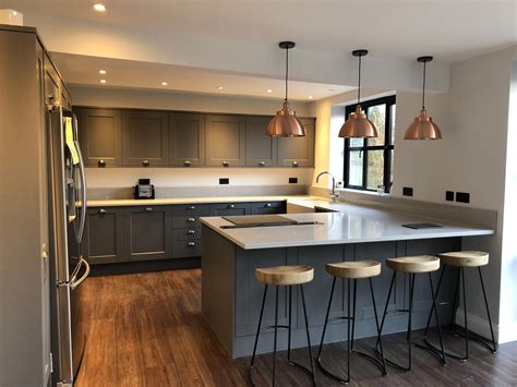 Howdens Slate Grey Shaker Style Units Georgian Bluffs Caeserstone