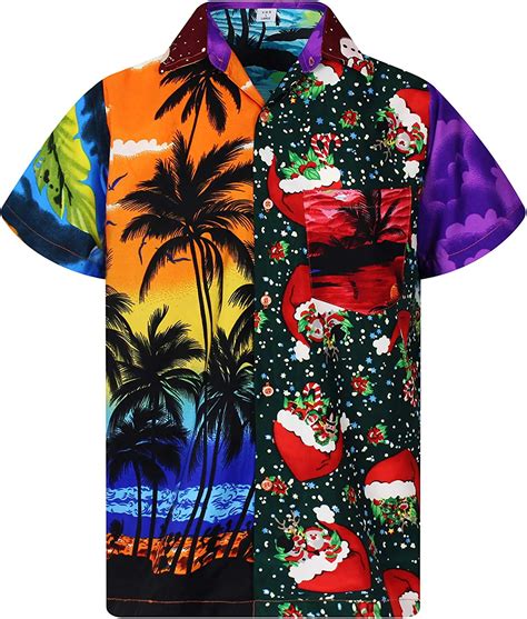 King Kameha Funky Hawaiihemd Herren Kurzarm Front Tasche Hawaii Print Jedes Hemd Ist