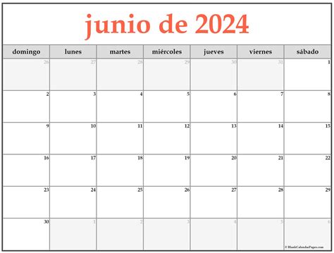 Calendario De Junio De 2024 Estilo Simple Calendario De Escritorio