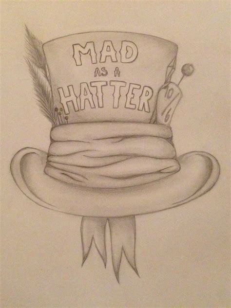 Mad Hatter Alice In Wonderland Mad As A Hatter Disney Art Drawings