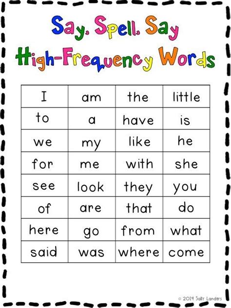 High Frequency Words For Kindergarten Worksheets Martin Lindelof