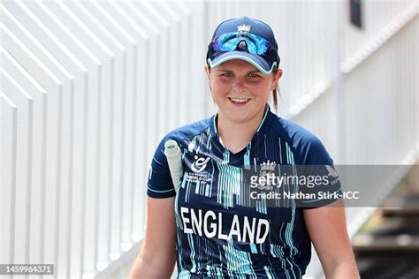 Grace Scrivens Of England Looks On As They Walk Out Prior To The Icc