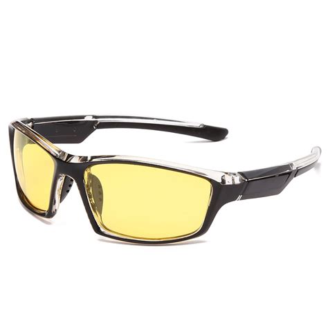 yameize anti glare night vision glasses for driving men polarized sunglasses yellow lens