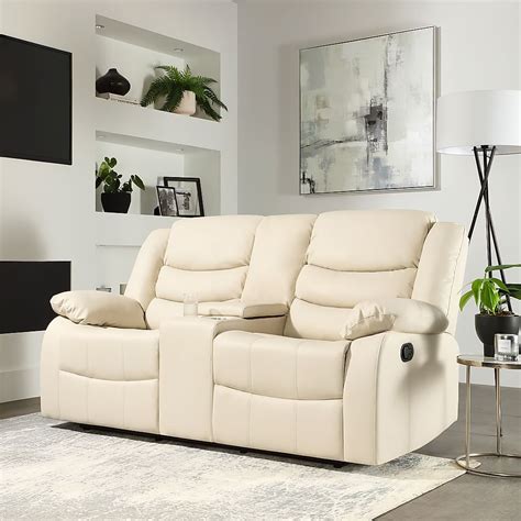 Sorrento 2 Seater Cinema Recliner Sofa Ivory Classic Faux Leather Only £59999 Furniture And