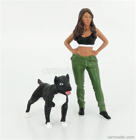 American Diorama 76276 Scale 118 Figures Woman Lowriderz Iv Green Black