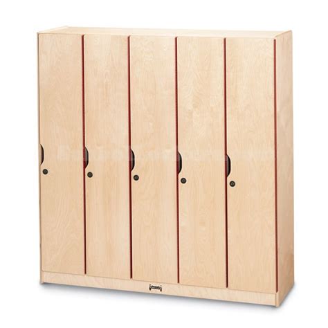 If you have young kids, you might prefer a shorter storage unit so the kids can reach the hooks. Kids Full Size Wooden Lockers