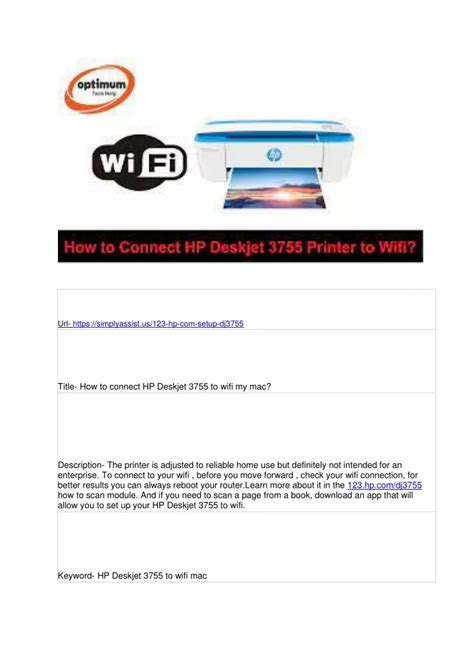 Ppt How To Connect Hp Deskjet 3755 To Wifi My Mac Powerpoint
