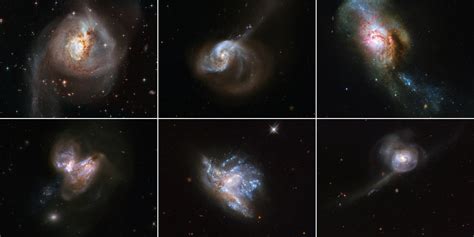 Esa Hubble Showcases 6 Galaxy Mergers