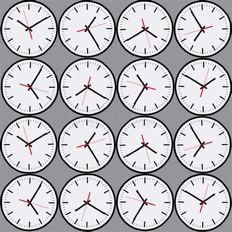 Seamless Repeating Pattern Of Clocks Stock Illustration Illustration