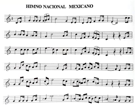 Partitura Del Himno Nacional Mexicano Kulturaupice