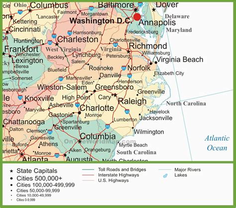 Map Of Tennessee And Virginia Tourist Map Of English