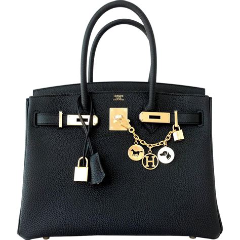 Hermes Black 30cm Birkin Togo Gold Hardware Ghw Bag Tote Most From