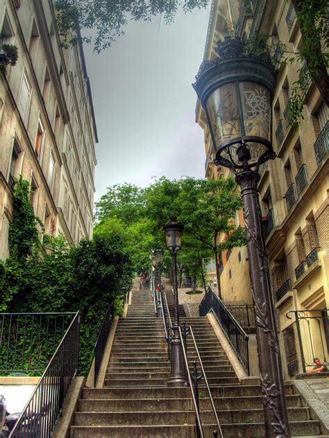 On Black Montmartre Steps By Gallery North Large
