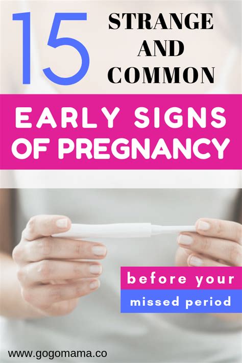 Early Pregnancy Symptoms Before Missed Period Gogo Mama