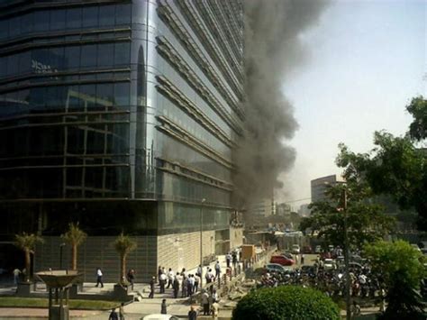 First Images Major Fire Breaks Out At Building In Mumbais Bkc