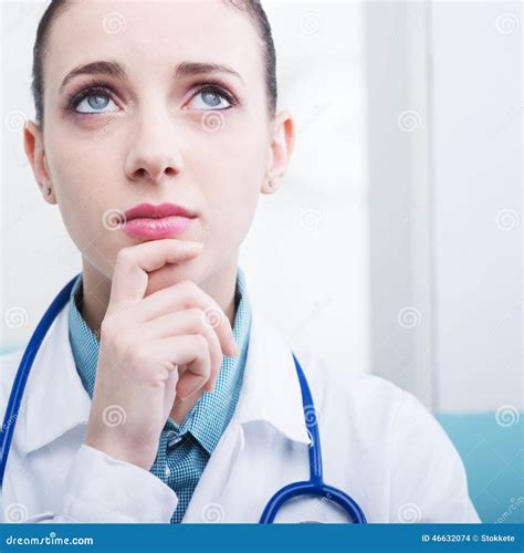 Doctor Thinking Stock Photo Image Of Choice Decision 46632074