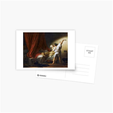 Jean Honoré Fragonard The Bolt Le Verrou 1777 Postcard By