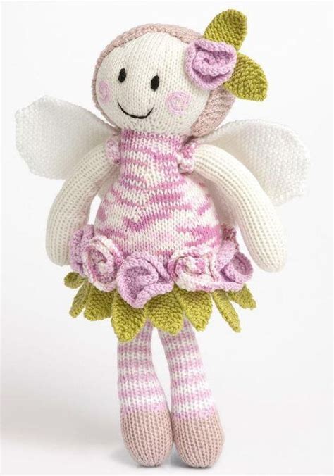 Free Knitting Pattern For Rose Fairy Doll 32cm125″ Tall Designed