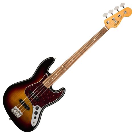 Fender Classic `60s Lacquer Jazz Bass® Pau Ferro 3 Tone Sunburst