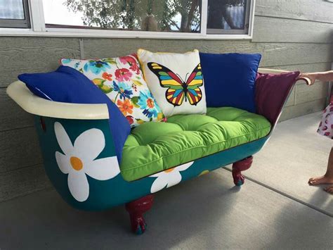Can be used for topics like online store, apartment design, interior. Bathtub couch | Yard furniture, Diy couch, Old bathtub